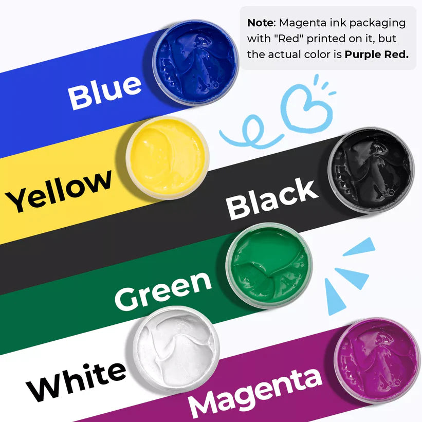 Coloured Ink Screen Standard Screen Printing Ink Set (6 Colors) - 100ml – xTool Aussies ...