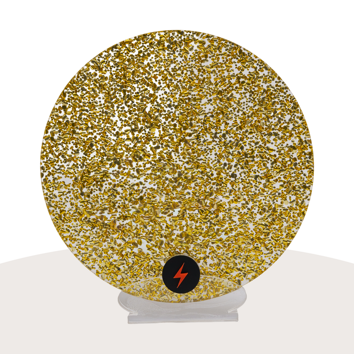 24k Gold Crackle Glitter — Front view