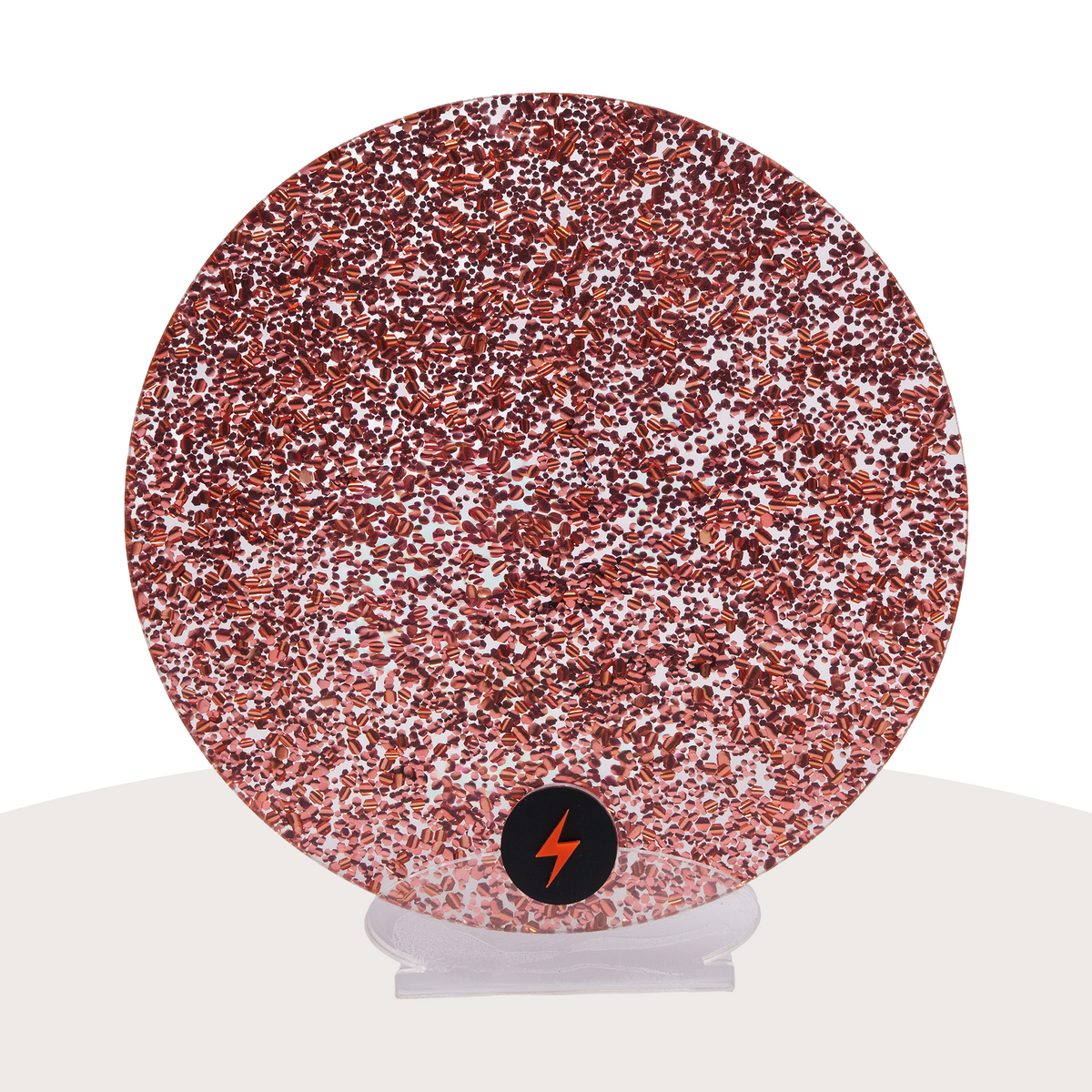 Rose Gold Crackle Glitter — Front view