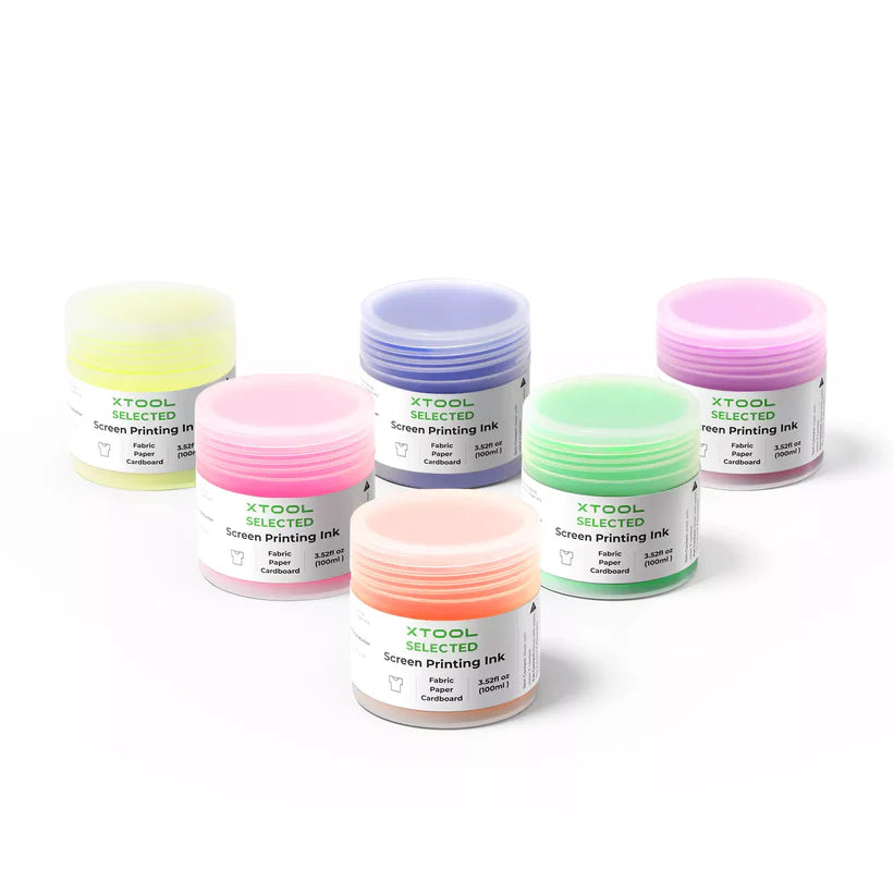 Fluorescent Screen Printing Ink Set (6 Colors) - 100ml