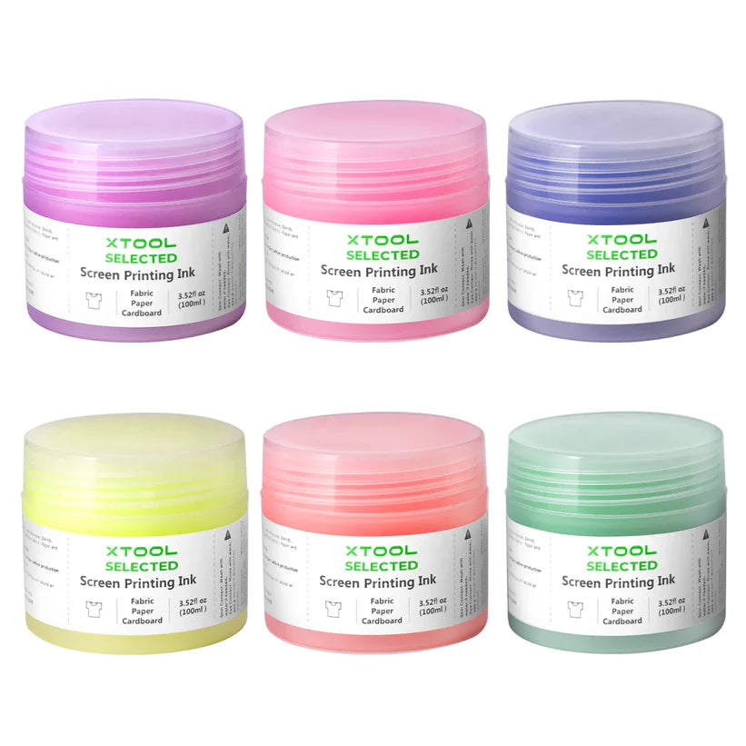 Fluorescent Screen Printing Ink Set (6 Colors) - 100ml