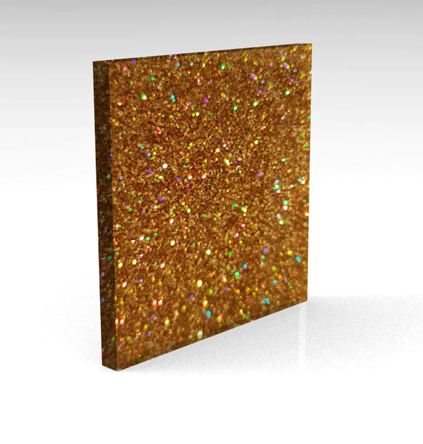 Holographic Gold Standard Glitter Acrylic