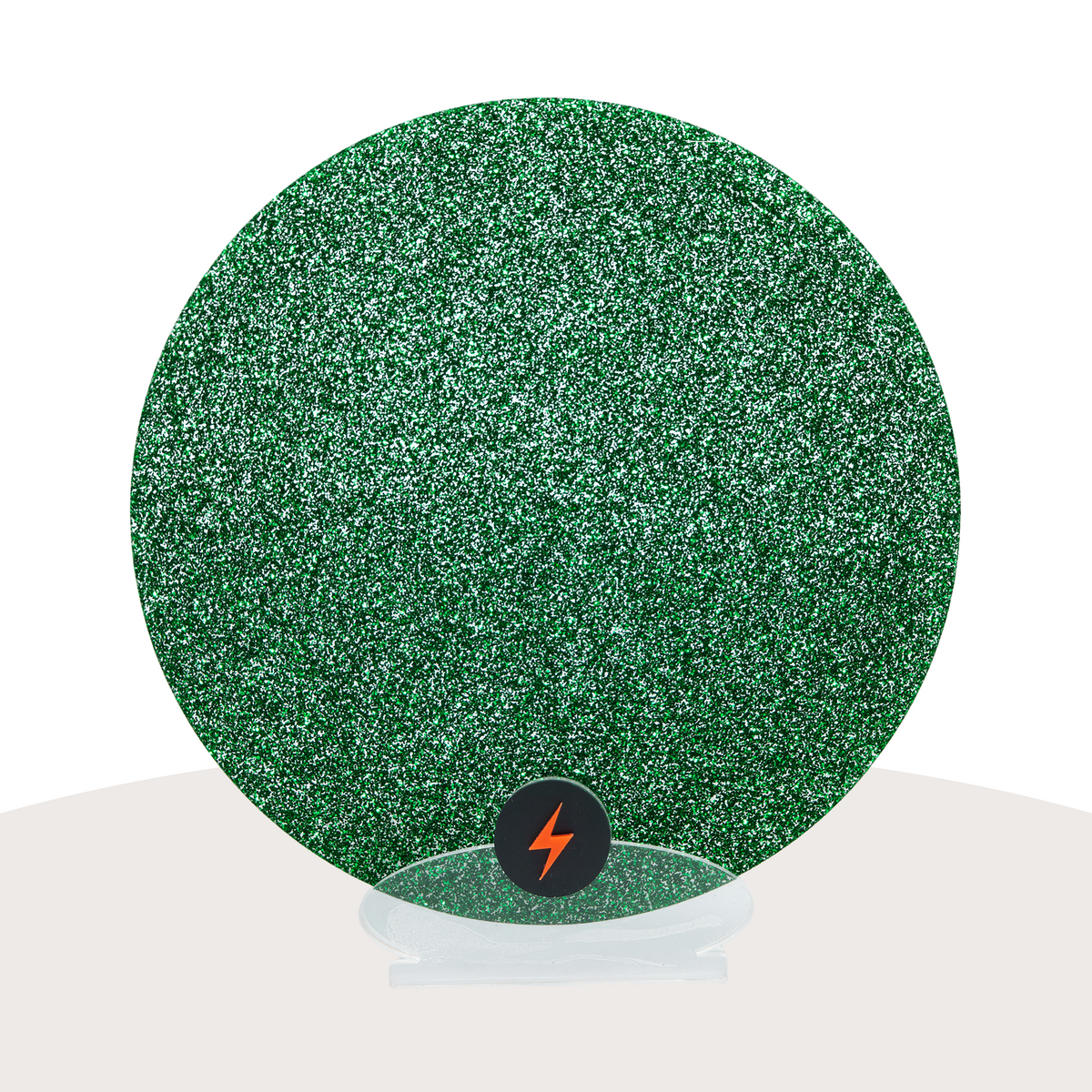 Forest Green Standard Glitter Acrylic — Front view