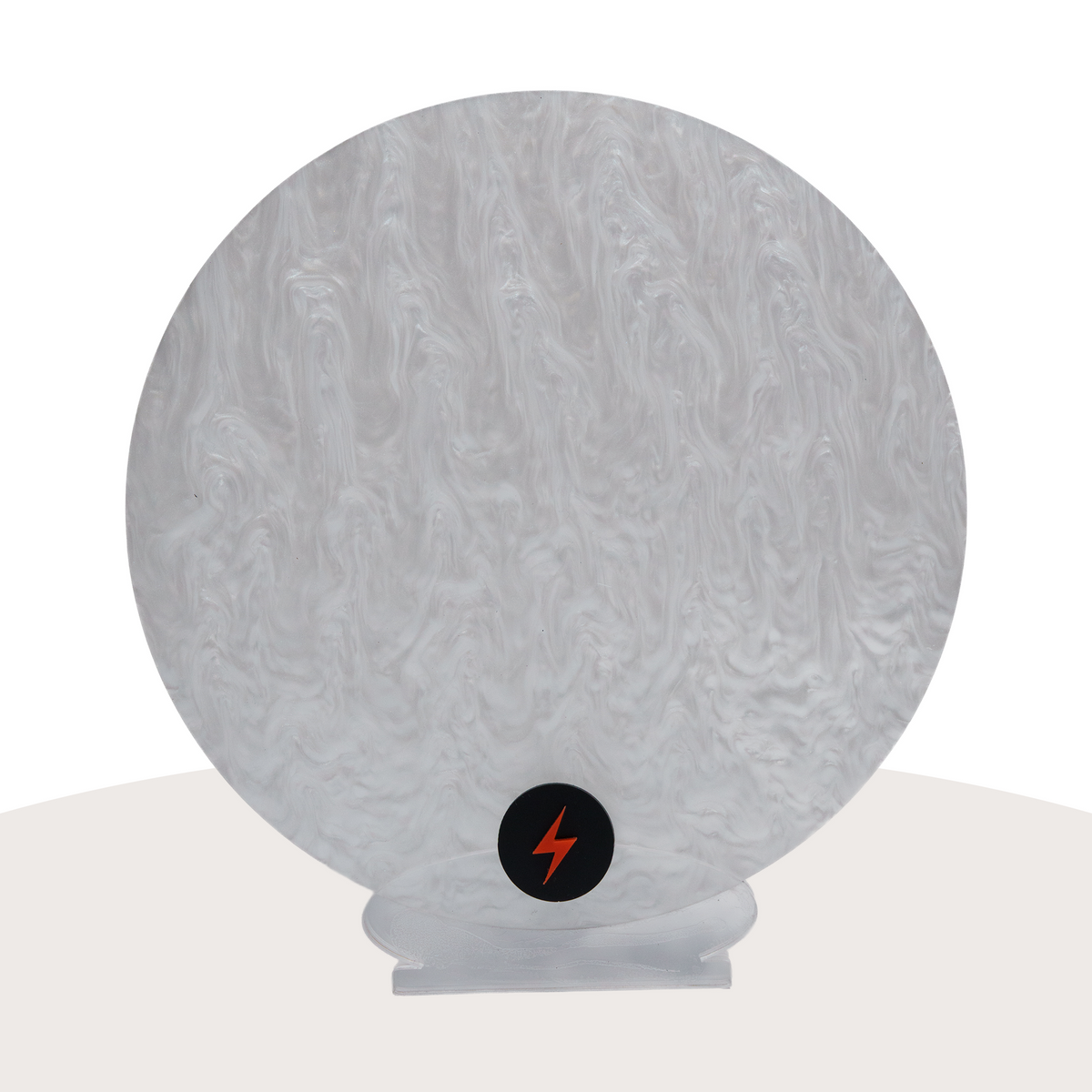 White Pearl Finish Acrylic — Front view