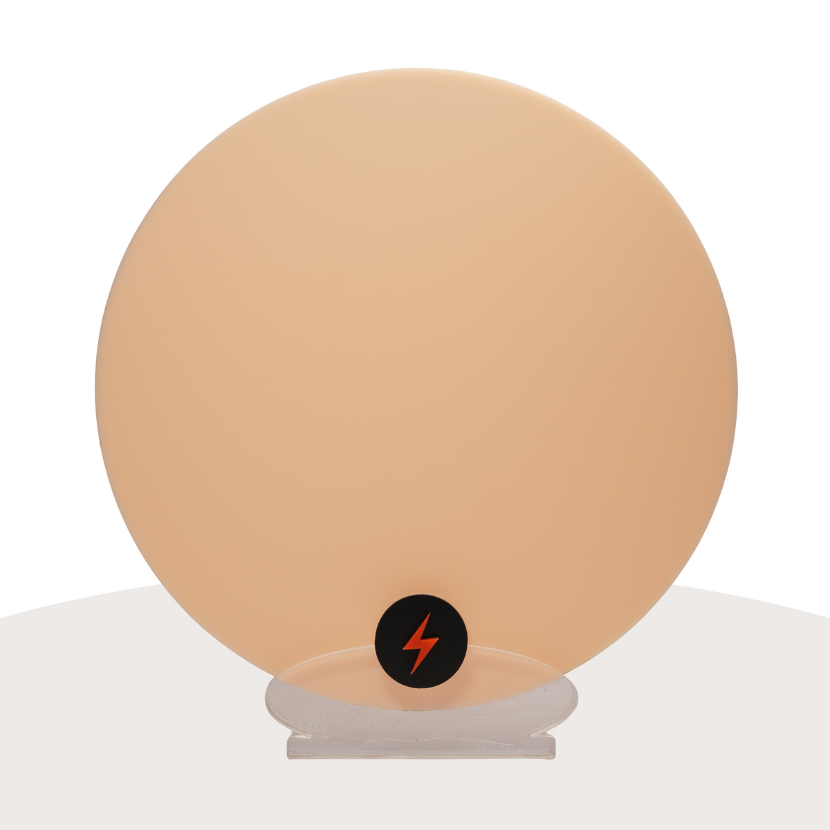 Peach Solid Acrylic — Matte front view