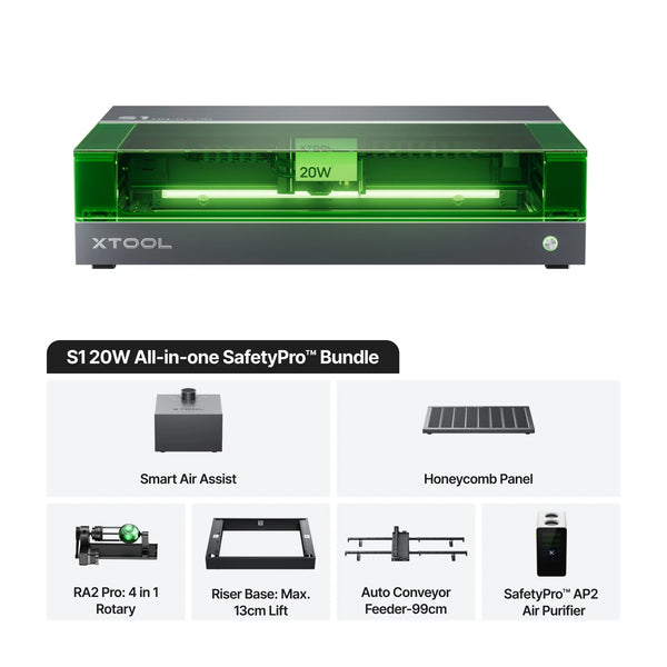 xTool S1: 20W All-in-one SafetyPro Bundle